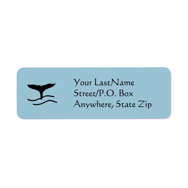 Label - Whale Flukes Return Address Label (Front)