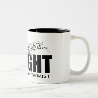 LABELED RIGHT WING EXTREMIST F copy Two-Tone Coffee Mug