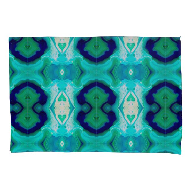 LaBella Turquoise and Blue - Pillow Covers (Front-Left)