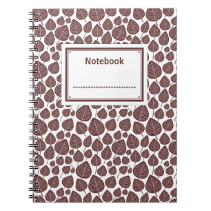 Labelled - Dark Brown and White Notebook