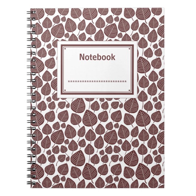Labelled - Dark Brown and White Notebook (Front)