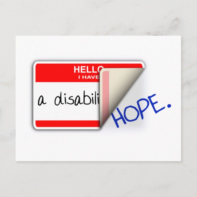 Labelled Disabled Postcard (Front)