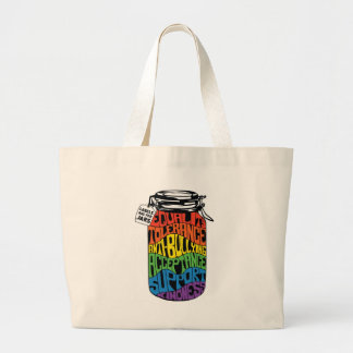Labels Are For Jars  LGBT Equality Shirt - Newtown Large Tote Bag