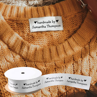 Labels Clothing Tags Handmade Items Handwritten Satin Ribbon