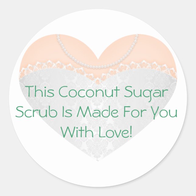Labels for Bridal Shower Favours Sugar Scrubs (Front)