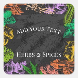 Labels for Gardening Herbs & Spices Stickers