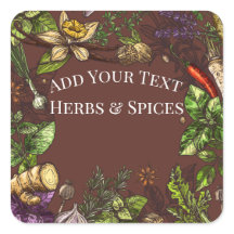 Labels for Gardening Herbs & Spices Stickers