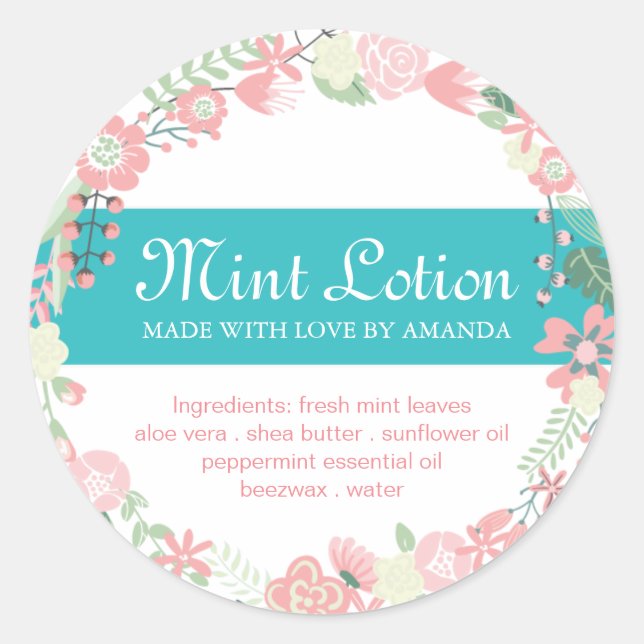 Labels for Lotions and Salves (Front)