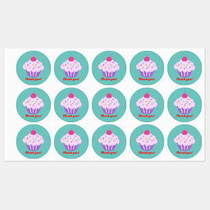 Labels for packaging of cakes or sweets.