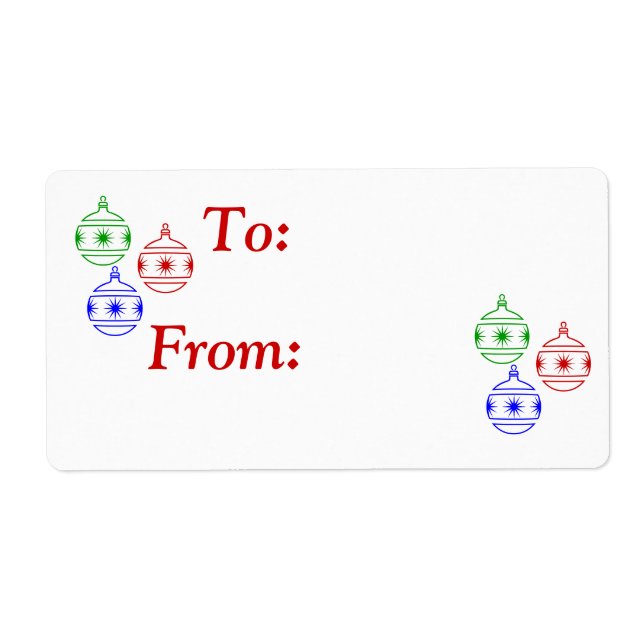 Labels - Holiday Ornament Gift Tag (Front)