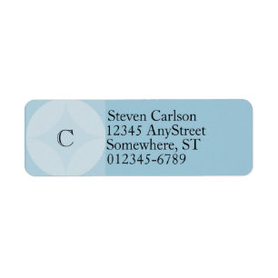 Labels, Return - Circle and Diamond Monogram Return Address Label