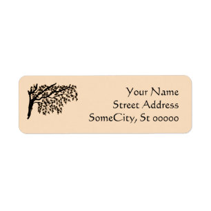 Labels, Return - Weeping Branches (brown) Address Label