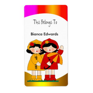 Labels Teens Kids Girls Book Plate