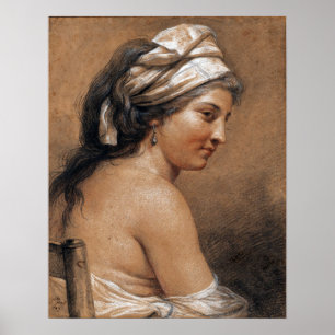 Labille-Guiard - Study Of A Seated Woman Seen From Poster