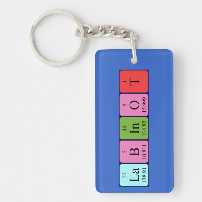 Labinot periodic table name keyring (Front)