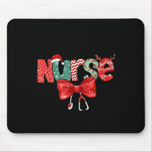 Labor &amp; Delivery Nurse Stethoscope &amp; Bow L Mouse Pad