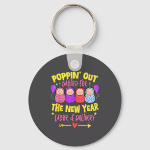 Labor And Delivery L&d Nurse Happy New Year Key Ring
