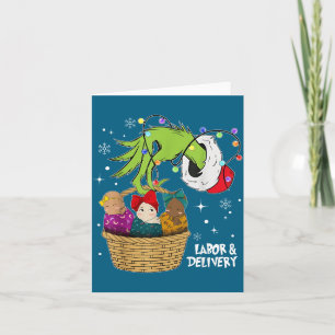 Labor And Delivery Nurse Christmas Lights Snowflak Card