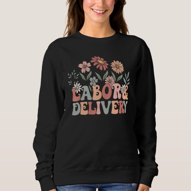 Labor And Delivery Nurse Christmas Mother Baby Nur Sweatshirt (Front)