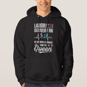 Labor and Delivery Nurse Crowning L&D Nursing RN T Hoodie
