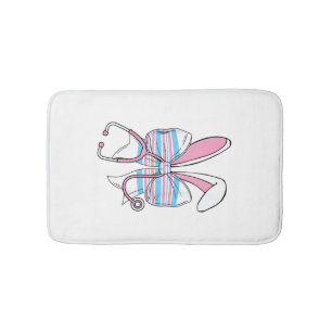 Labor And Delivery Nurse Easter Bunny Ears Baby Bl Bath Mat