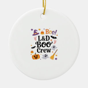 Labor and Delivery Nurse Halloween Pumpkin Ghost A Ceramic Ornament