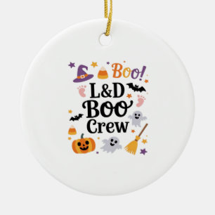 Labor and Delivery Nurse Halloween Pumpkin Ghost A Ceramic Ornament