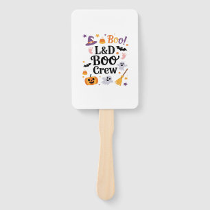 Labor and Delivery Nurse Halloween Pumpkin Ghost A Hand Fan
