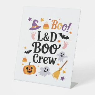 Labor and Delivery Nurse Halloween Pumpkin Ghost A Pedestal Sign