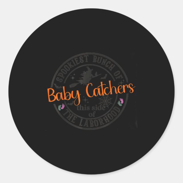 Labor And Delivery Nurse Halloween Witch Hostal Pa Classic Round Sticker (Front)