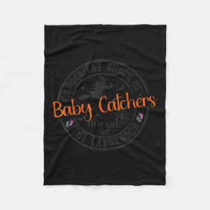 Labor And Delivery Nurse Halloween Witch Hostal Pa Fleece Blanket