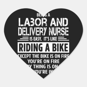 Labor And Delivery Nurse Heart Sticker