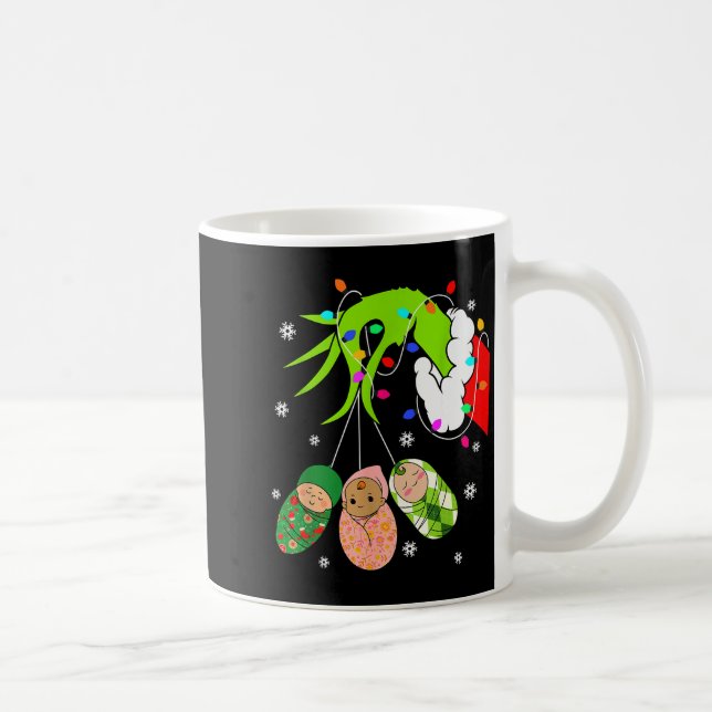 Labor And Delivery Nurse Merry Christmas Xmas Ligh Coffee Mug (Right)