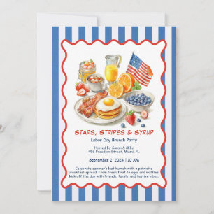 Labor Day Breakfast Invitation – Patriotic Brunch