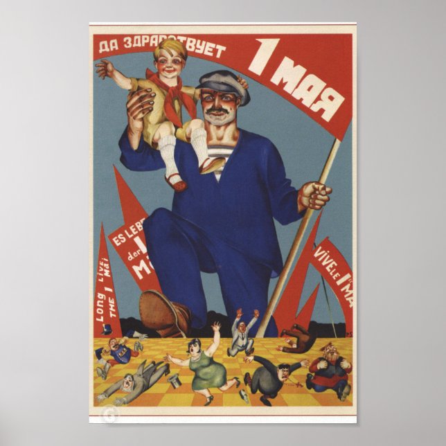 Labor Day Soviet Propaganda Poster (Front)