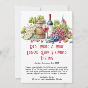 Labor Day Wine Tasting Invitation – Patriotic Vine