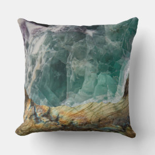 Laboradorite Fluoride Crystal Cushion