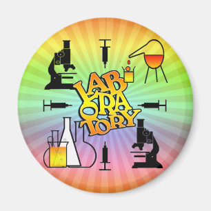 LABORATORY 4 SQUARE LOGO MAGNET