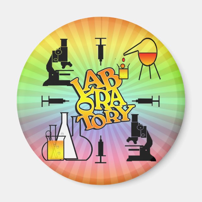 LABORATORY 4 SQUARE LOGO MAGNET (Front)