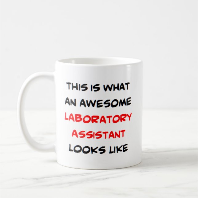 laboratory assistant, awesome coffee mug (Left)