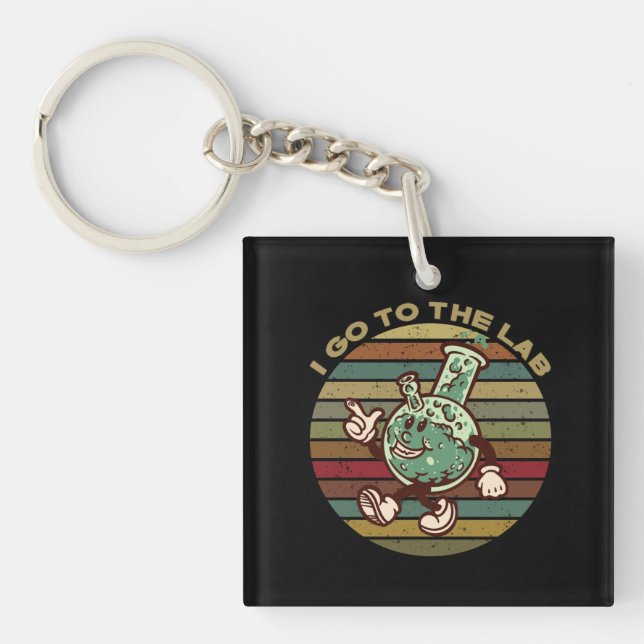 Laboratory chemistry science humour T-Shirt Key Ring (Front)