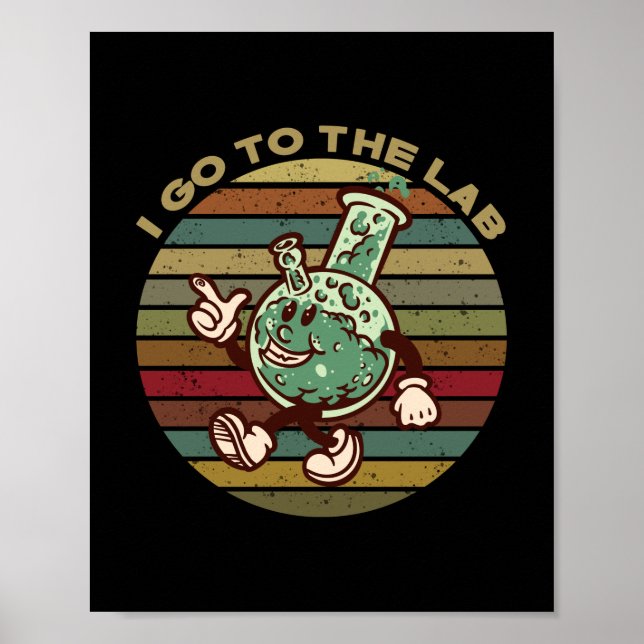 Laboratory chemistry science humour T-Shirt Keycha Poster (Front)