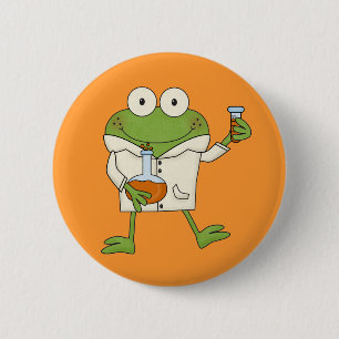Laboratory Frog 6 Cm Round Badge