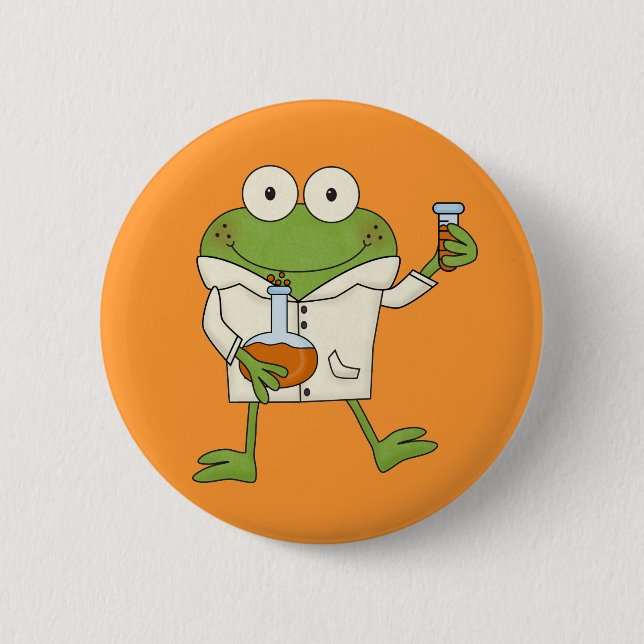 Laboratory Frog 6 Cm Round Badge (Front)