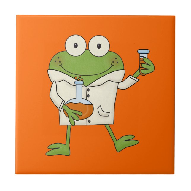 Laboratory Frog Ceramic Tile (Front)