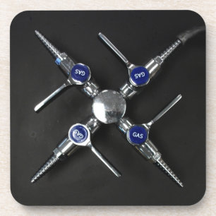 Laboratory Gas Valves on Lab Bench Coaster