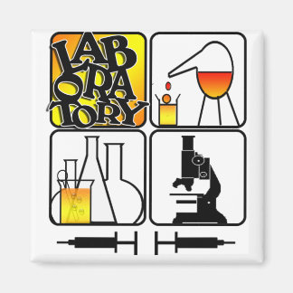 LABORATORY LOGO 4 SQUARE - LAB ICONS MAGNET