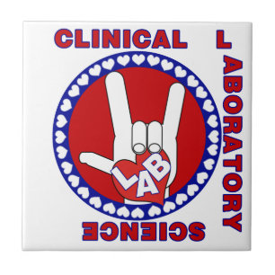 LABORATORY LOVE ASL -  LABORATORY SCIENTIST CERAMIC TILE
