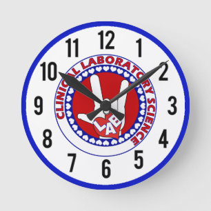 LABORATORY LOVE ASL - LABORATORY SCIENTIST ROUND CLOCK