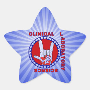 LABORATORY LOVE ASL - LABORATORY SCIENTIST STAR STICKER